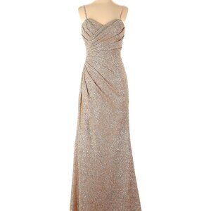 Metallic Gold Sequin Sweetheart Gown